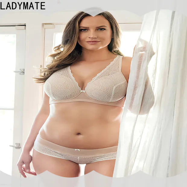 LADYMATE hot selling plus size bra and panty sets supplier for girl