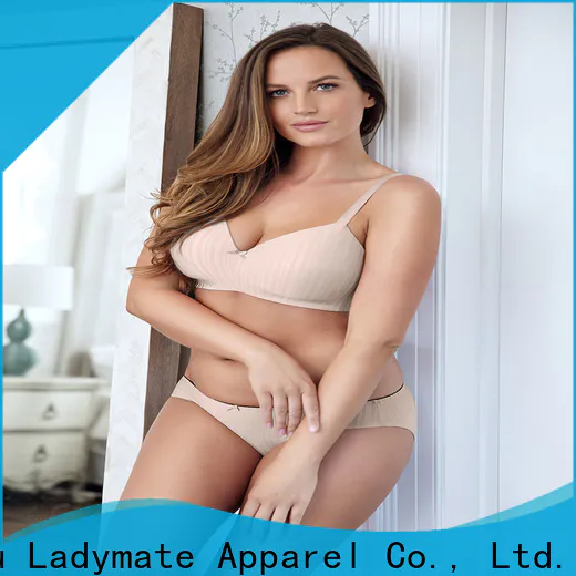 LADYMATE embroidery plus size t shirt bra factory for women