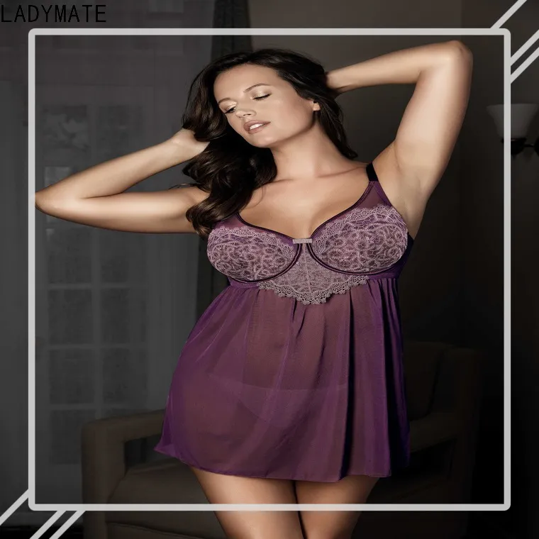 LADYMATE plus size lace babydoll lingerie factory for girl