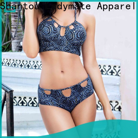 LADYMATE black two piece swimsuit factory for female