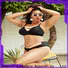 LADYMATE black two piece swimsuit wholesale for ladies