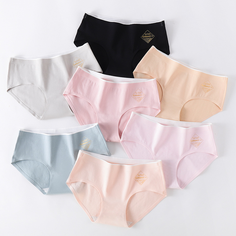 Ladies one piece underwear Panty Woman seamless Brief cotton panty