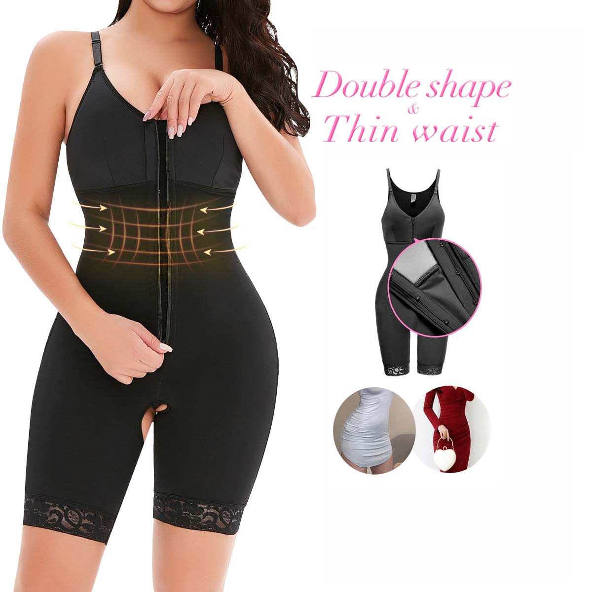 Femme bodyshaper complet bout à bout contrôle du ventre shaper plus taille shaperwear body