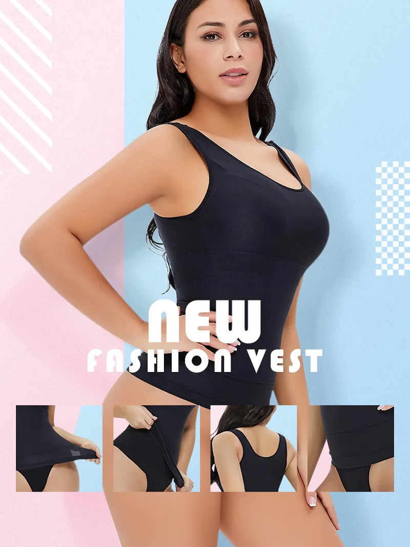 Woman Fajas Bodysuit Open Crotch Vest Plus Size shapewear Waist Shaper tops