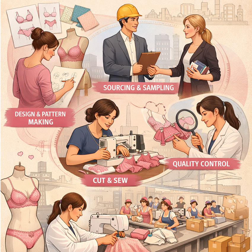 Lingerie Manufacturing Process Step by Step – Complete Guide for Fashion Brands