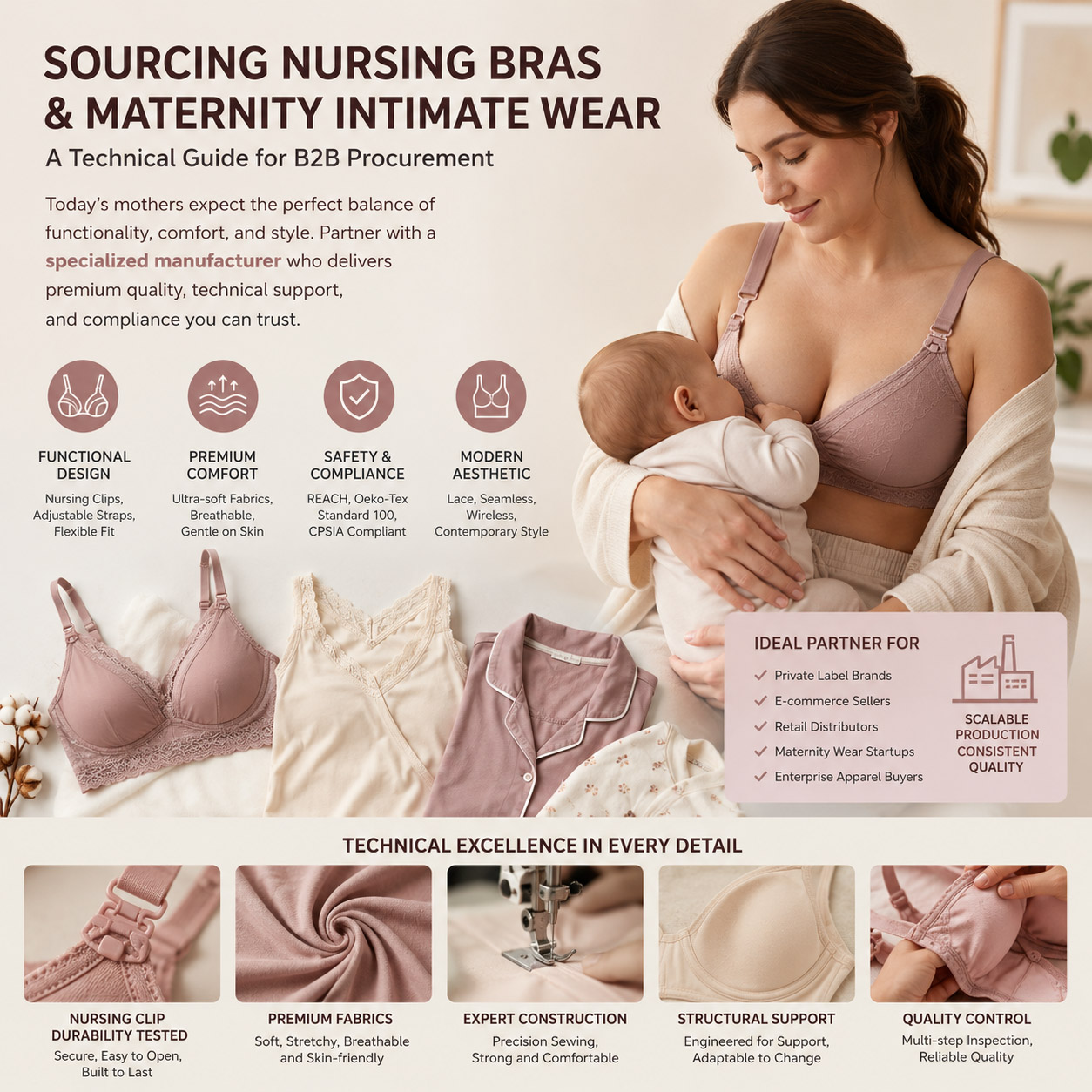 Sourcing Nursing Bras and Maternity Intimate Wear: A Technical Guide for B2B Procurement