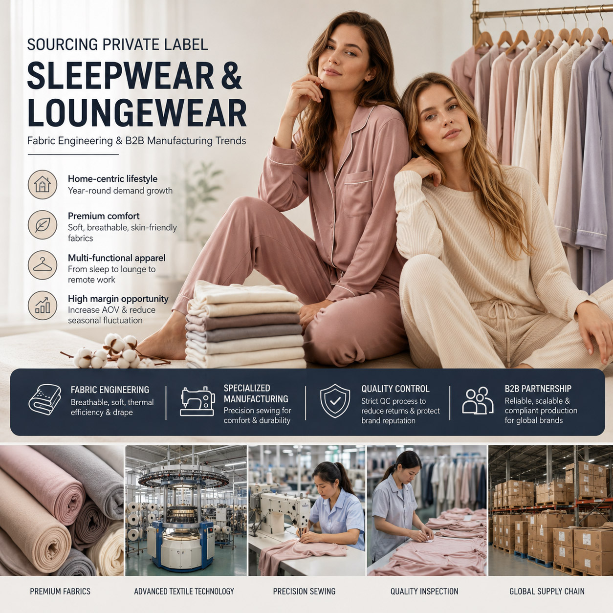 Sourcing Private Label Sleepwear and Loungewear: Fabric Engineering and B2B Manufacturing Trends