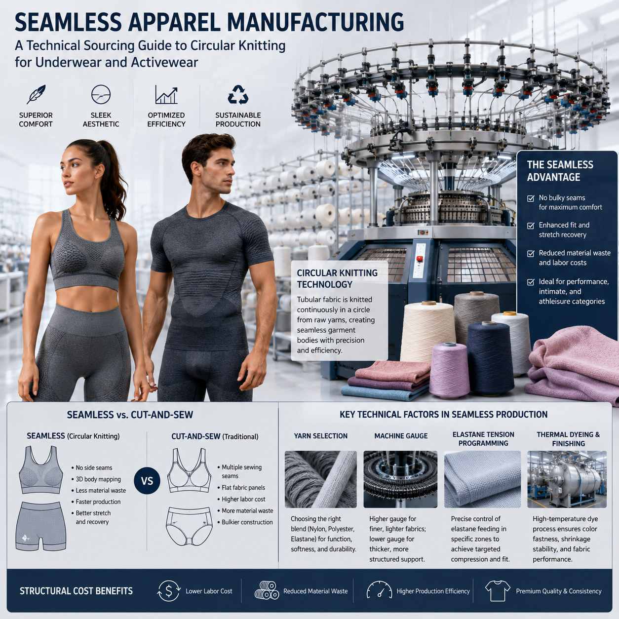 Seamless Apparel Manufacturing: A Technical Sourcing Guide to Circular Knitting for Underwear and Activewear