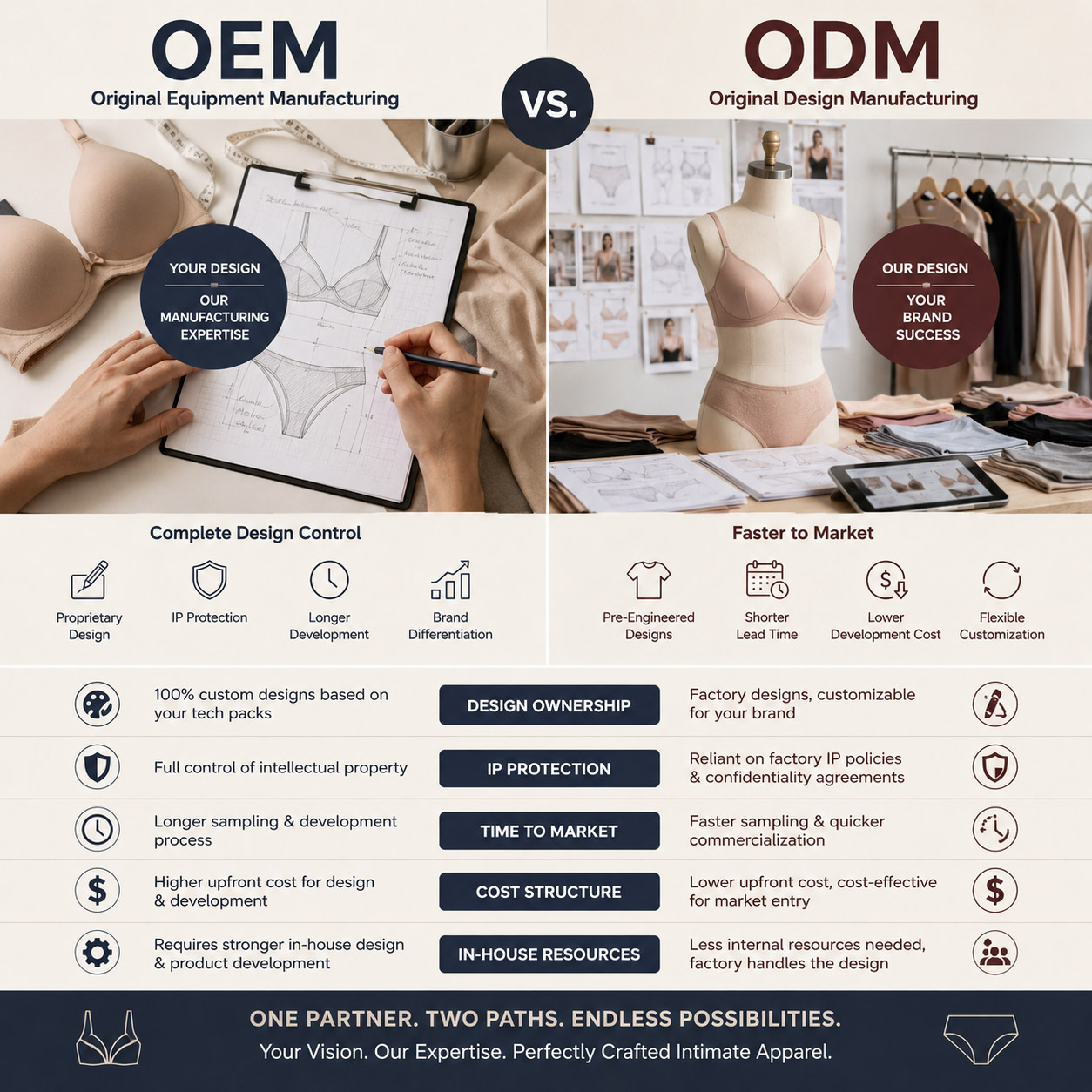 Navigating OEM vs. ODM Manufacturing for Intimate Apparel: A B2B Strategic Sourcing Blueprint
